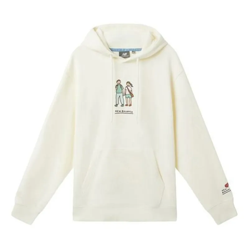 New Balance x Zero Per Zero Printing Casual Sports Round Neck Hoodie 'White' NCA47013-IV sold by KicksCrew