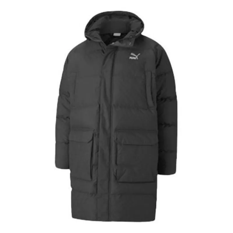 PUMA Classics Long Down Jacket 'Black' 599309-01 sold by KicksCrew