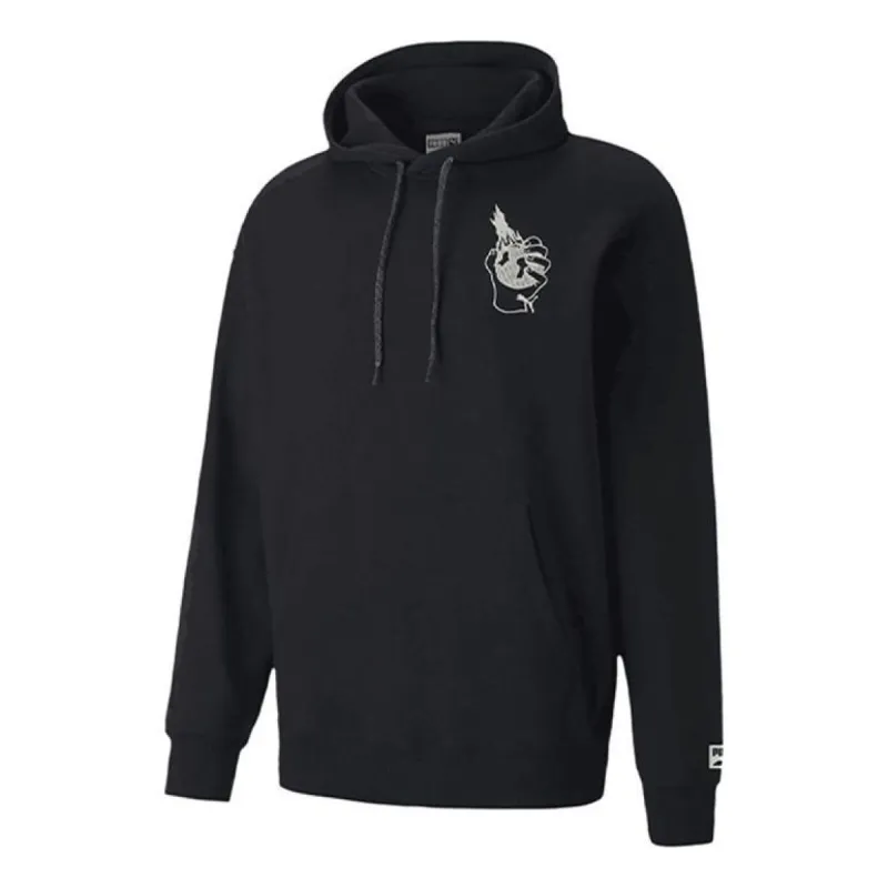PUMA Downtown Graphic Hoodie 'Black' 599303-01 sold by KicksCrew