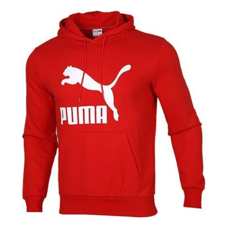 PUMA Classics Logo Hoodie 'Red' 599300-11 sold by KicksCrew