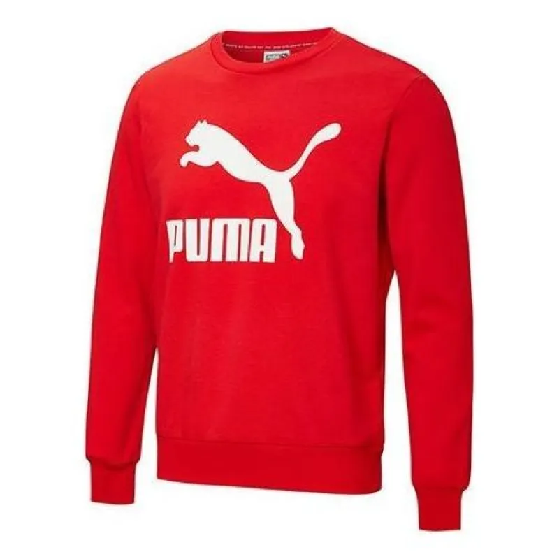 PUMA Embroidered Logo Sweatshirt 'Red' 599296-11 sold by KicksCrew