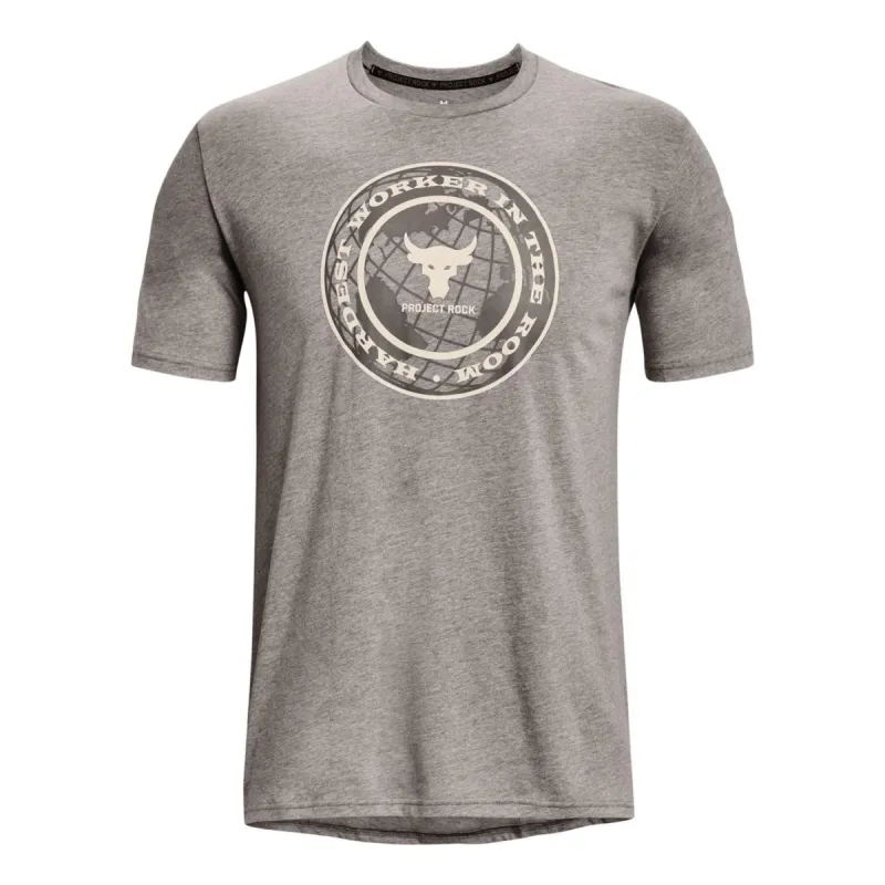 Under Armour Project Rock Globe Short Sleeve T-shirt 'Grey' 1373746-295 sold by KicksCrew