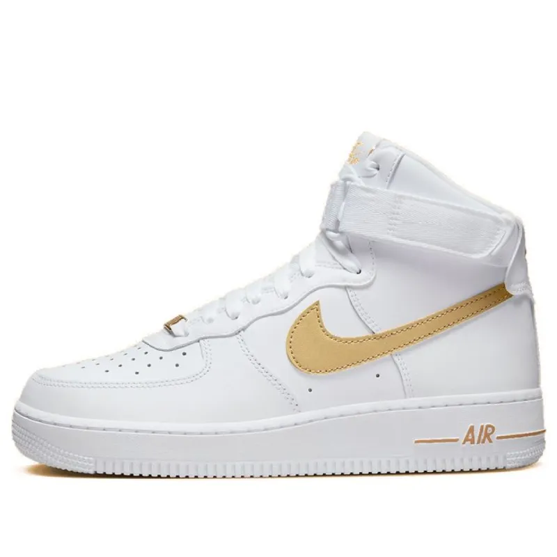 (WMNS) Nike Air Force 1 High 'White Metallic Gold' DD9624-103 sold by KicksCrew