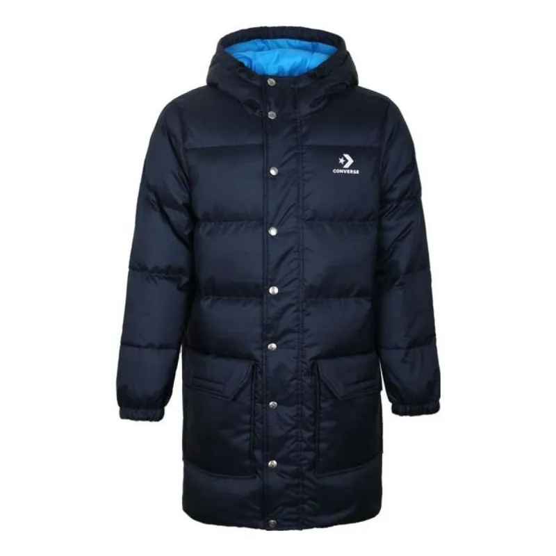 Converse Long Down Puffer Jacket 'Navy Blue' 10006882-A02 sold by KicksCrew