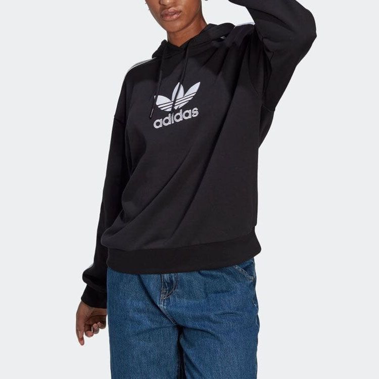 (WMNS) Adidas Centre Stage Hoodie 'Black' II6092 sold by KicksCrew product image thumbnail 3