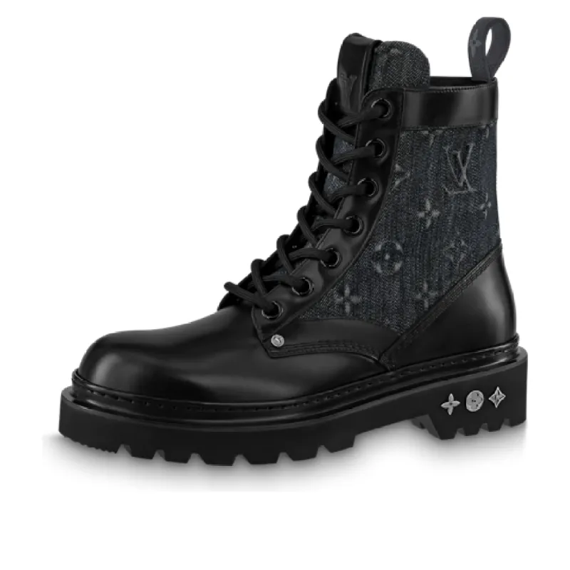 LOUIS VUITTON Fat Ranger Boots 'Black with Monogram' 1AANTF sold by KicksCrew