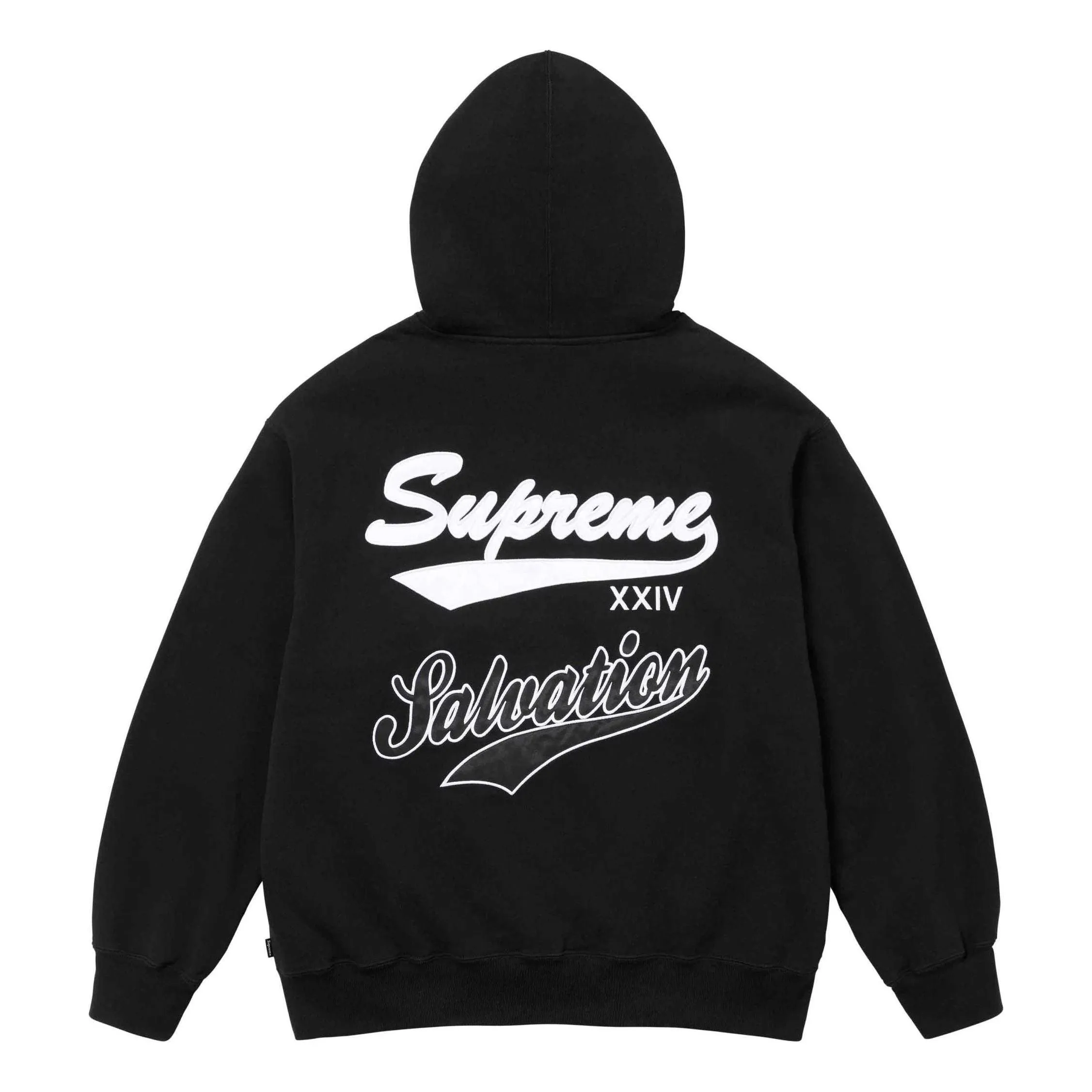 Supreme Salvation Zip Up Hooded Sweatshirt 'Black White Yellow' SUP-SS24-064 sold by KicksCrew product image thumbnail 2