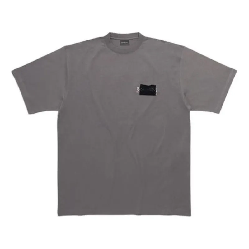 Balenciaga Gaffer T-shirt Large Fit 'Grey' 641675TNVG11227 sold by KicksCrew