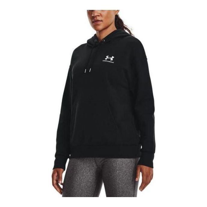 (WMNS) Under Armour Essential Fleece Hoodie 'Black' 1373033-001 sold by KicksCrew