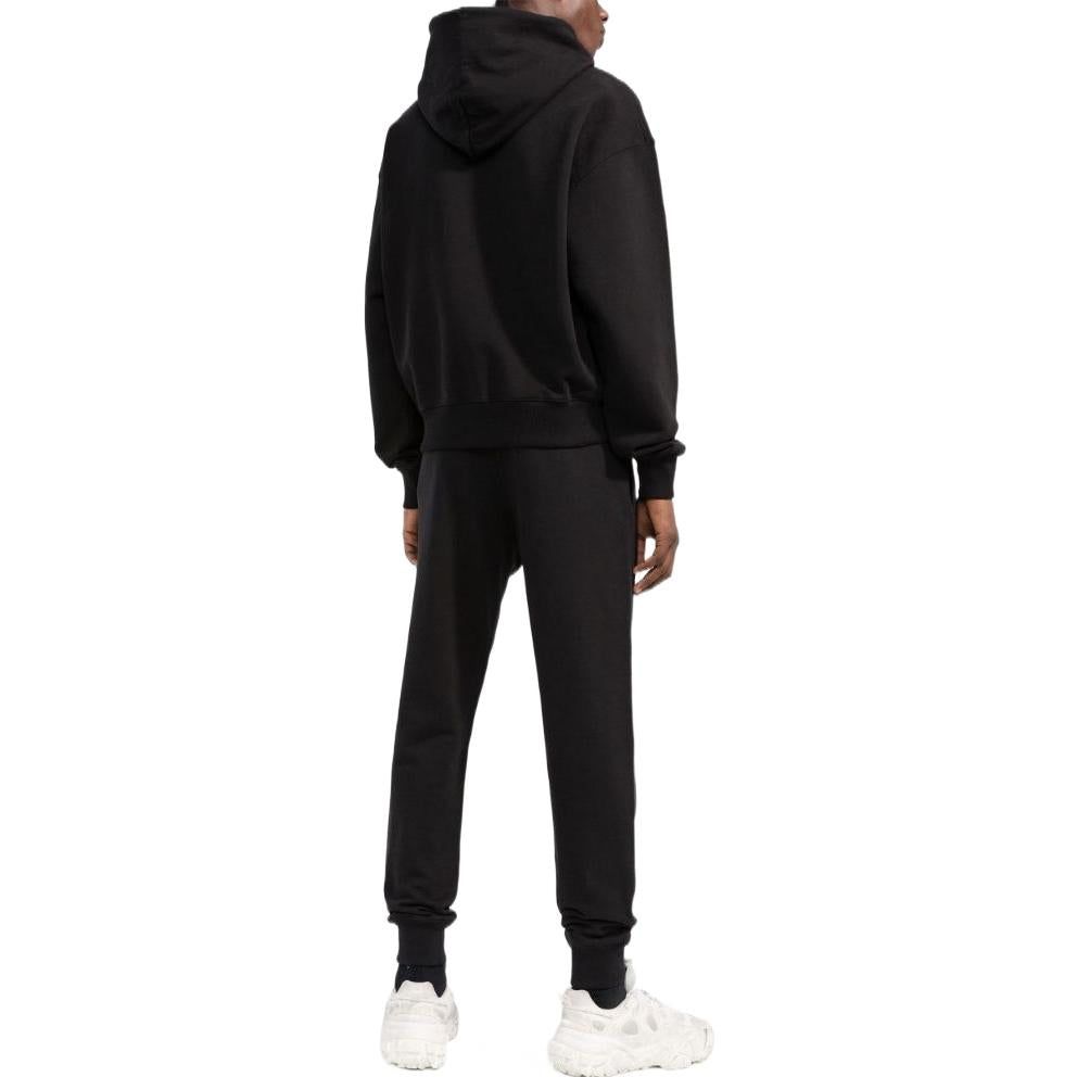 Off-White Arrows Logo-Print Cotton Hoodie 'Black' OMBB037C99FLE0081001 sold by KicksCrew product image thumbnail 4