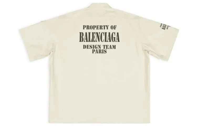 Balenciaga Property Pocket Shirt 'Beige' 704387TKP249936 sold by KicksCrew product image thumbnail 2