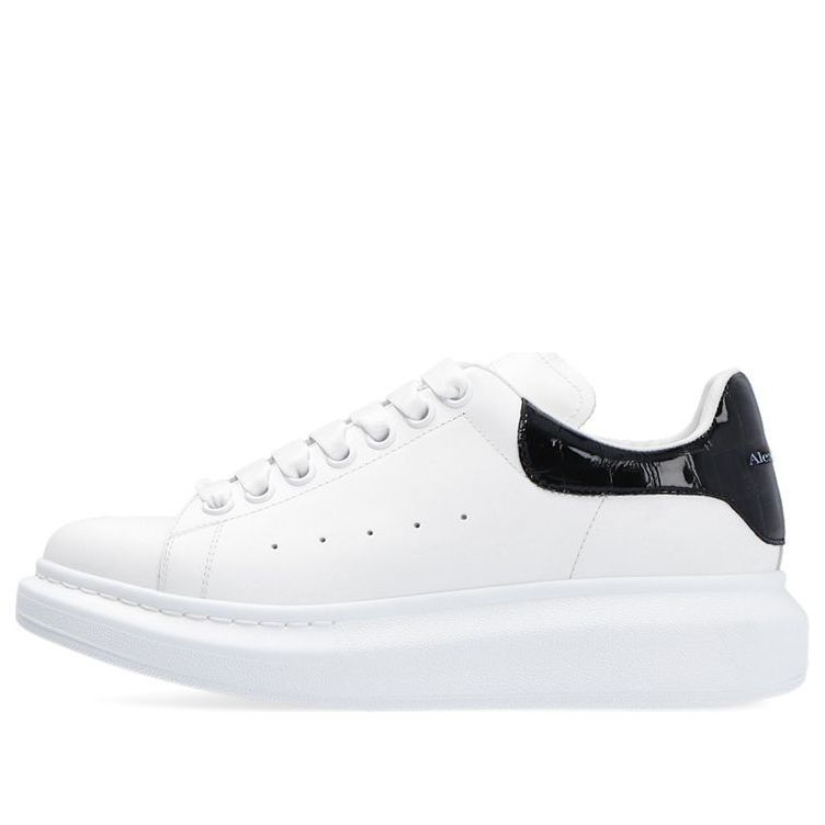 (WMNS) Alexander McQueen Oversized Sneaker 'White Black' 553770WHXMY9061 sold by KicksCrew