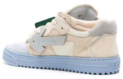 Off-White Floating Arrow Low-Top Sneakers 'Beige Blue' OMIA244F23LEA0014061 sold by KicksCrew