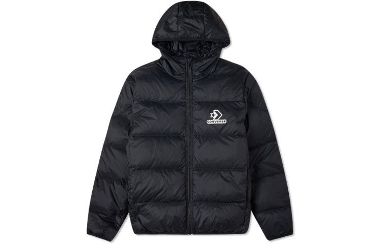 Converse Classic Casual Warm Hooded Down Jacket 'Black' 10023695-001 sold by KicksCrew product image thumbnail 2