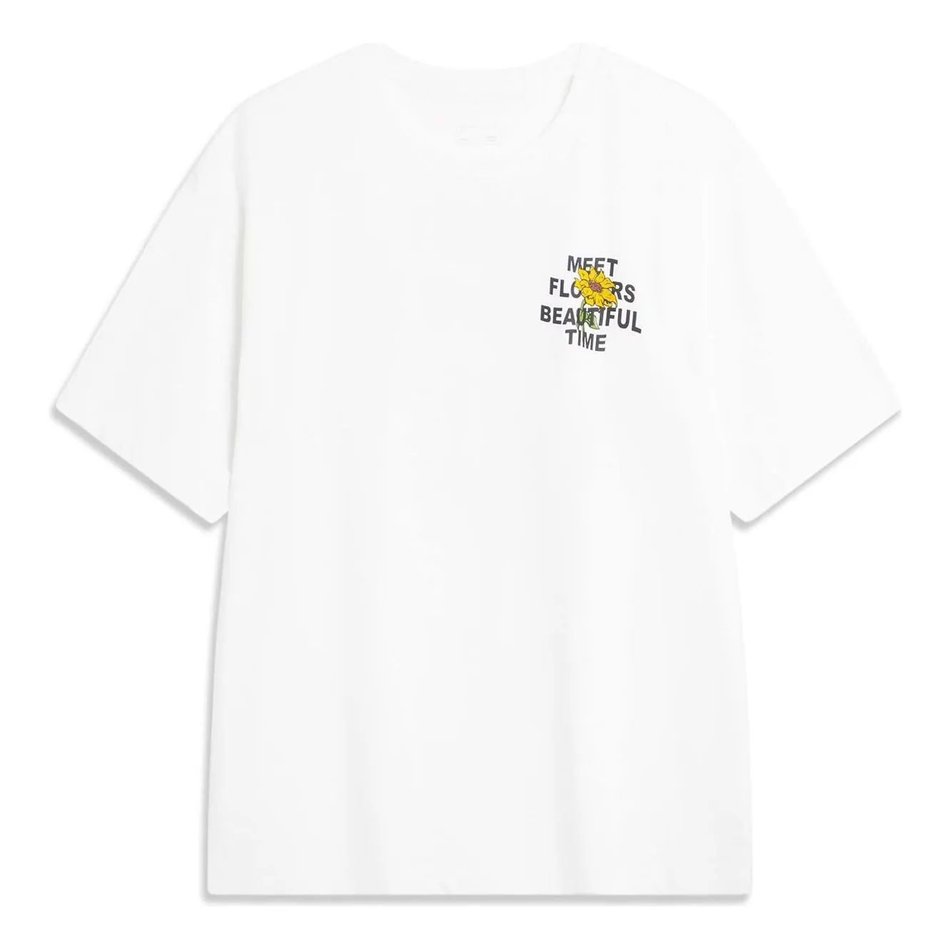 Li-Ning Floral Graphic T-shirt 'White' AHSU687-1 sold by KicksCrew