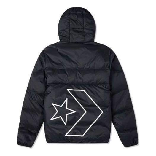 Converse Classic Casual Warm Hooded Down Jacket 'Black' 10023695-001 sold by KicksCrew