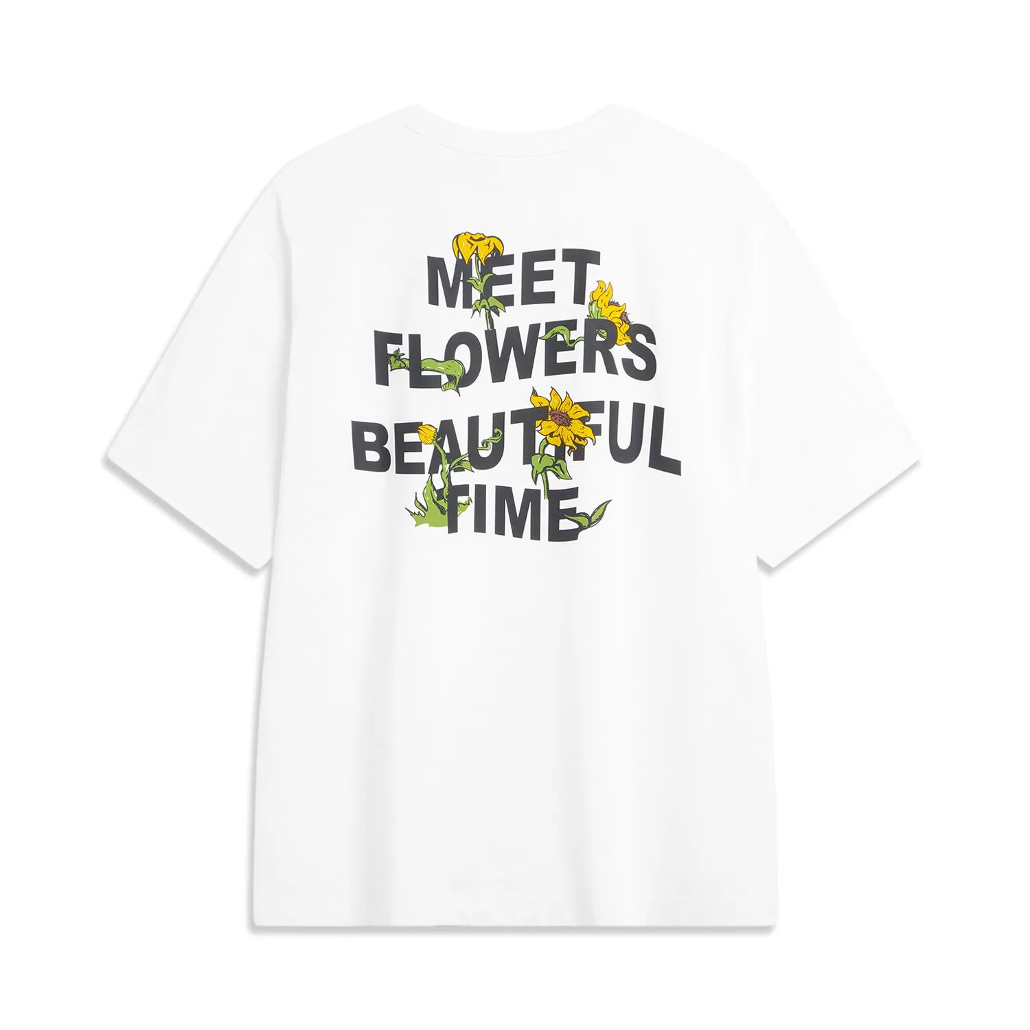 Li-Ning Floral Graphic T-shirt 'White' AHSU687-1 sold by KicksCrew product image thumbnail 2