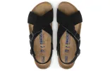 Birkenstock Tulum Suede Leather Narrow Fit Sandals 'Black' 1024086 sold by KicksCrew