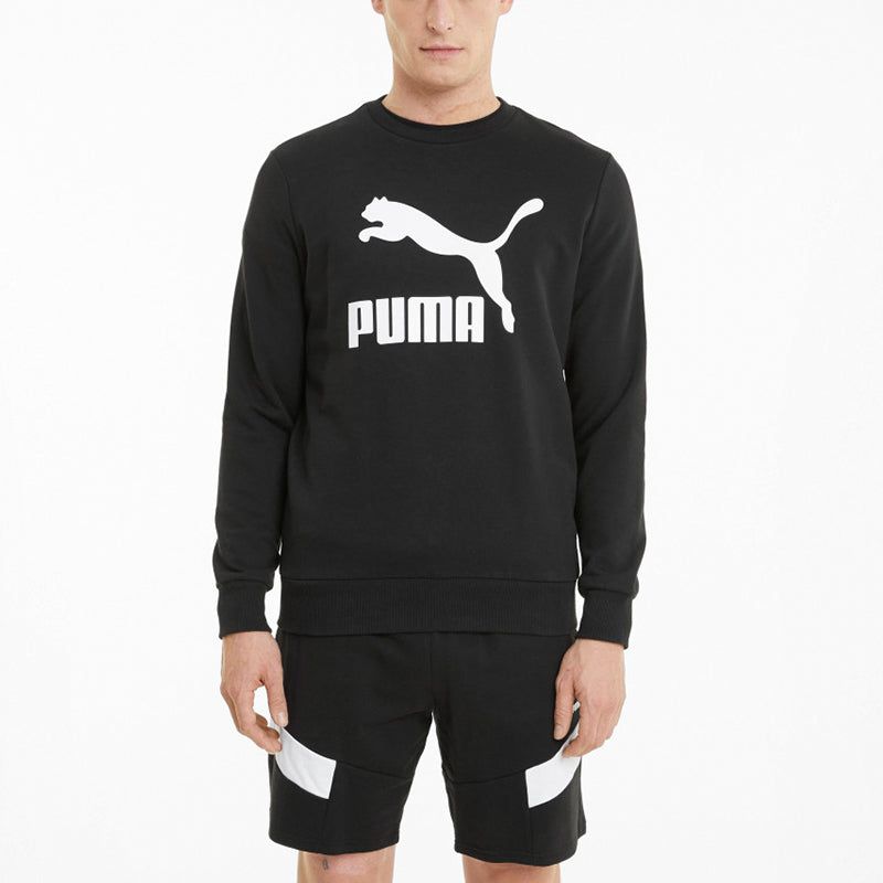 Puma Classics Logo Crew TR Sweater 'Black White' 531366-01 sold by KicksCrew product image thumbnail 3