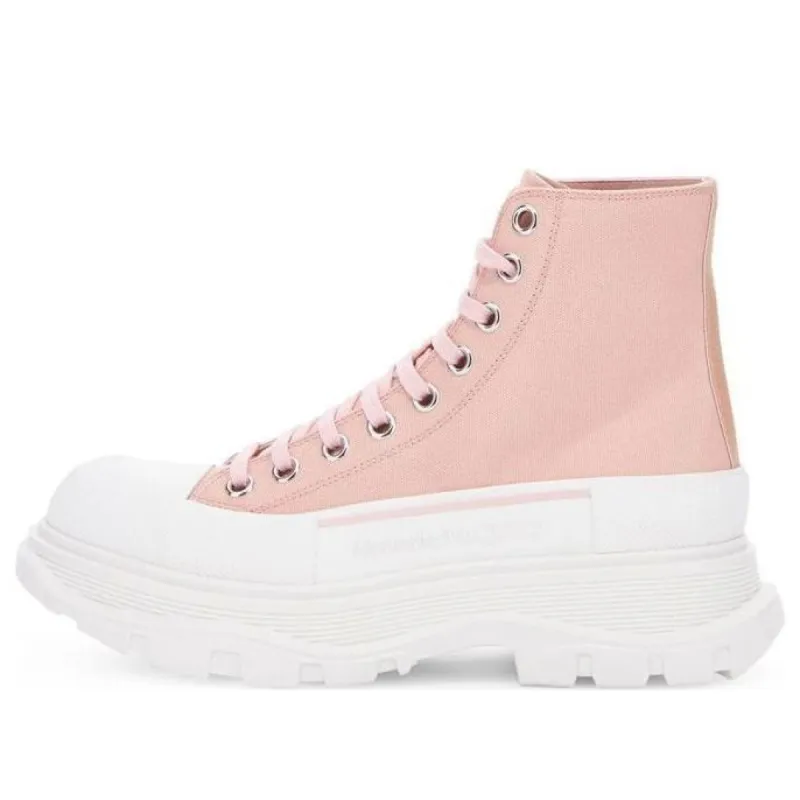 (WMNS) Alexander McQueen Tread Slick Boots 'Pink White' 697080W4LR19243 sold by KicksCrew