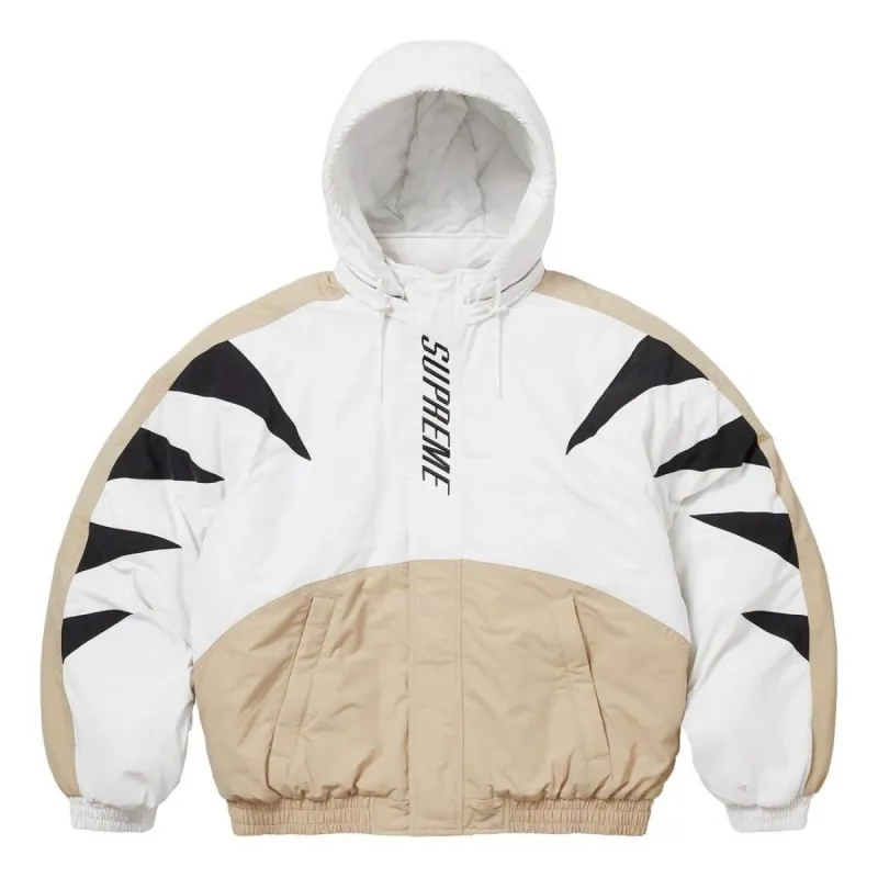 Supreme Wildcat Sideline Puffer Jacket 'White Black Beige' SUP-FW23-231 sold by KicksCrew