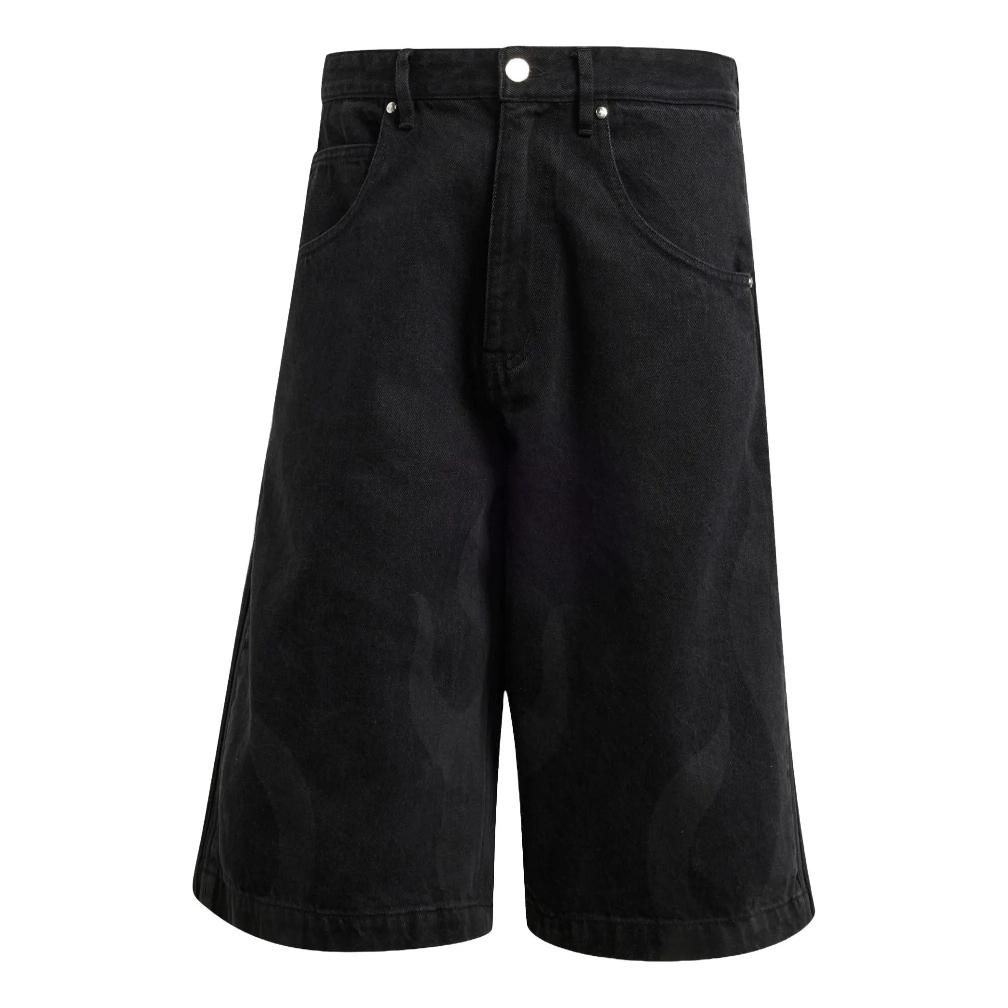 adidas Flames Denim Shorts Asia Sizing 'Black' IS0217 sold by KicksCrew