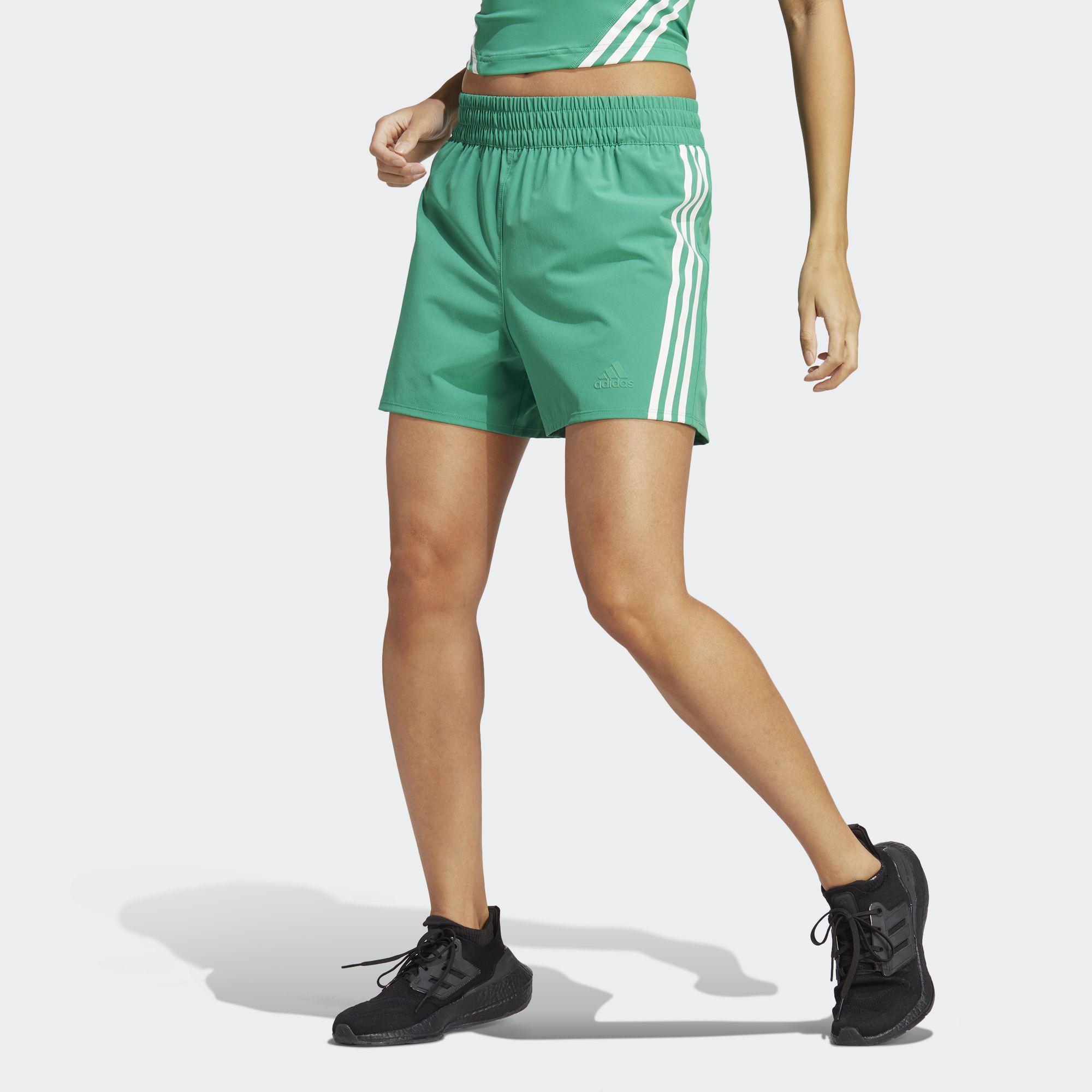 (WMNS) adidas Essentials 3-stripes Shorts 'Green' HS2363 sold by KicksCrew product image thumbnail 2