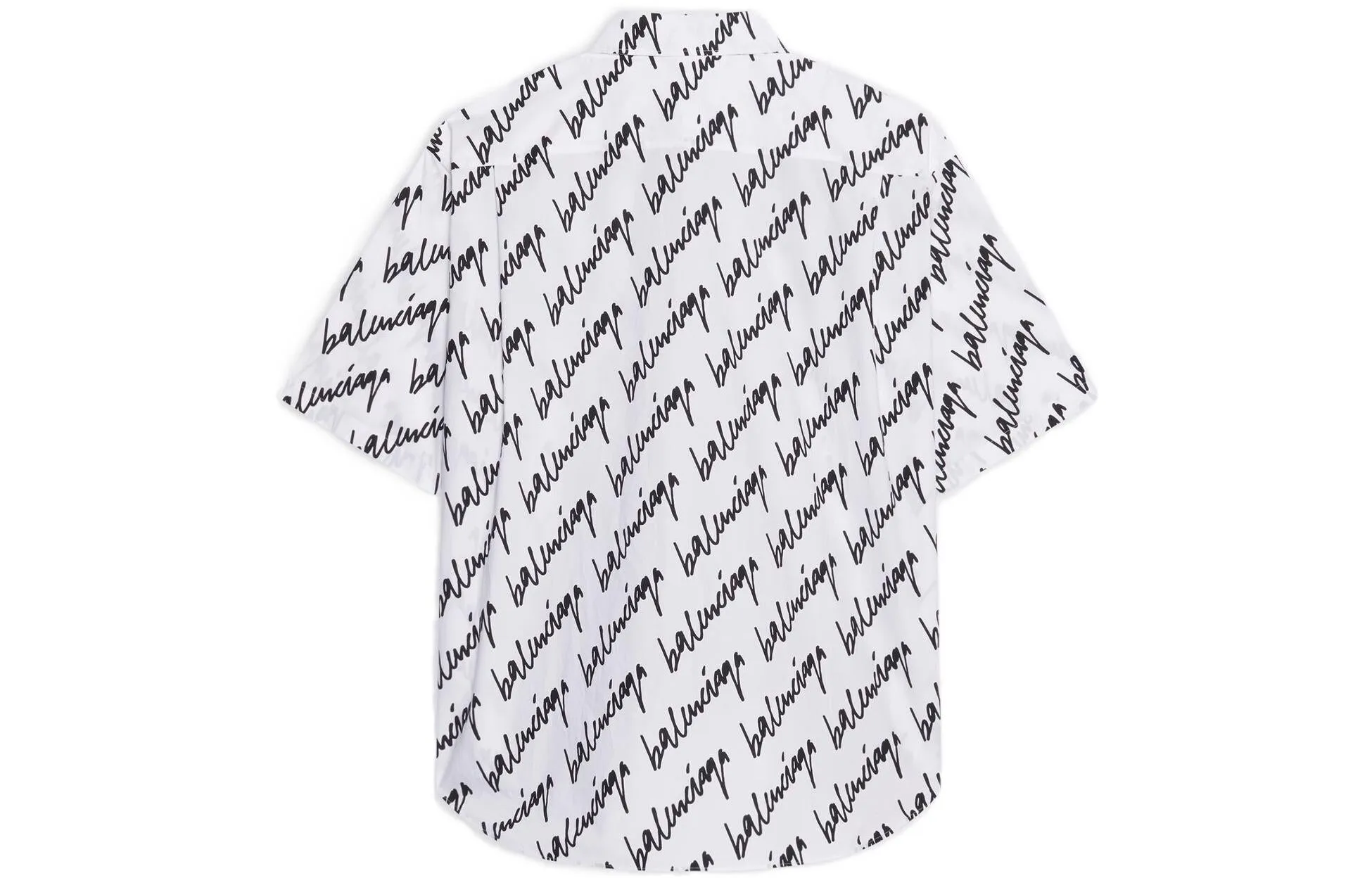 Balenciaga Allover Scribble Short Sleeve Shirt 'White Black' 681702TLLJ49040 sold by KicksCrew product image thumbnail 3