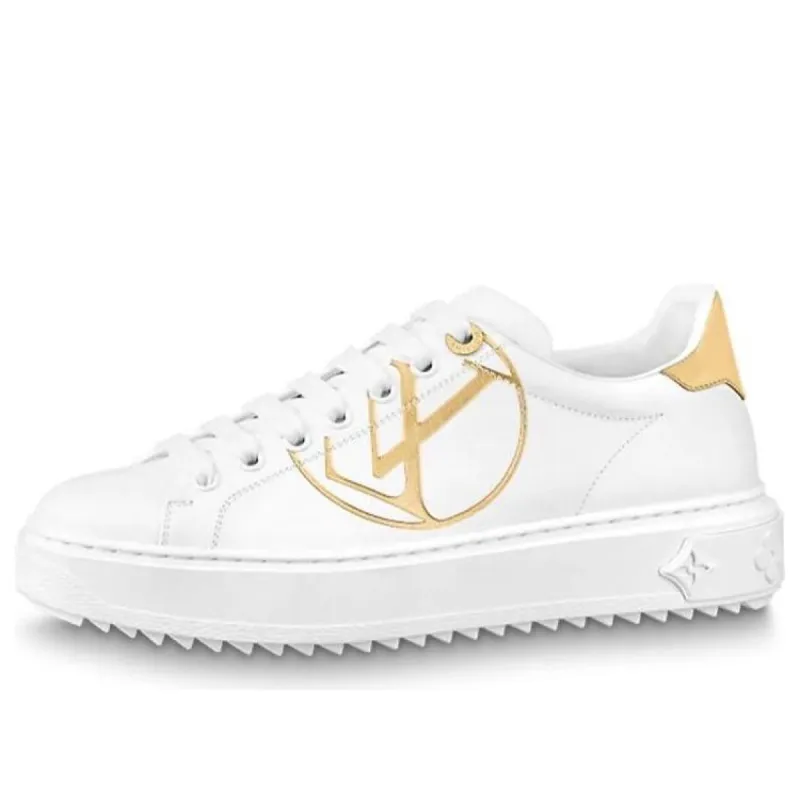 (WMNS) LOUIS VUITTON LV Time Out Sneakers 'White Gold' 1A8NI9 sold by KicksCrew