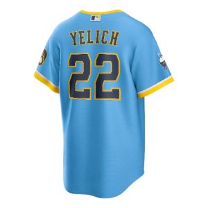 Nike x MLB Milwaukee Brewers City Connect Replica Baseball Jersey 'Christian Yelich 22' T770MBCCMZ7-Y22 sold by KicksCrew