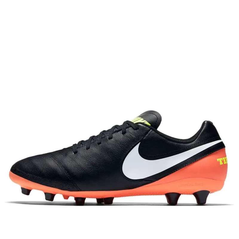 Nike Tiempo Genio 2 Leather AG Pro 'Black Orange' 844399-018 sold by KicksCrew