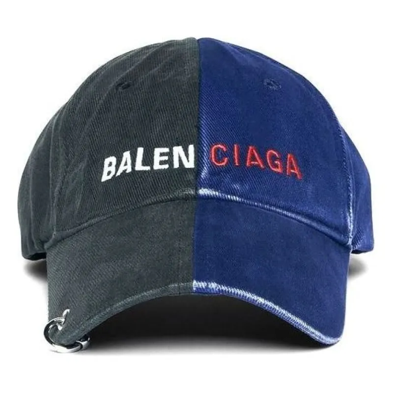 Balenciaga 50/50 Baseball Cap 'Black Blue' 656455410B2-1068 sold by KicksCrew