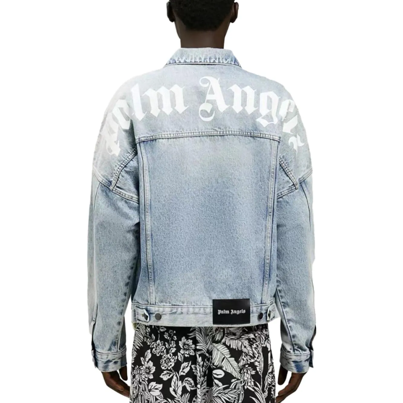 Palm Angels SS23 Back Logo Denim Jacket 'Light Blue' PMYE006C99DEN0024001 sold by KicksCrew product image thumbnail 3