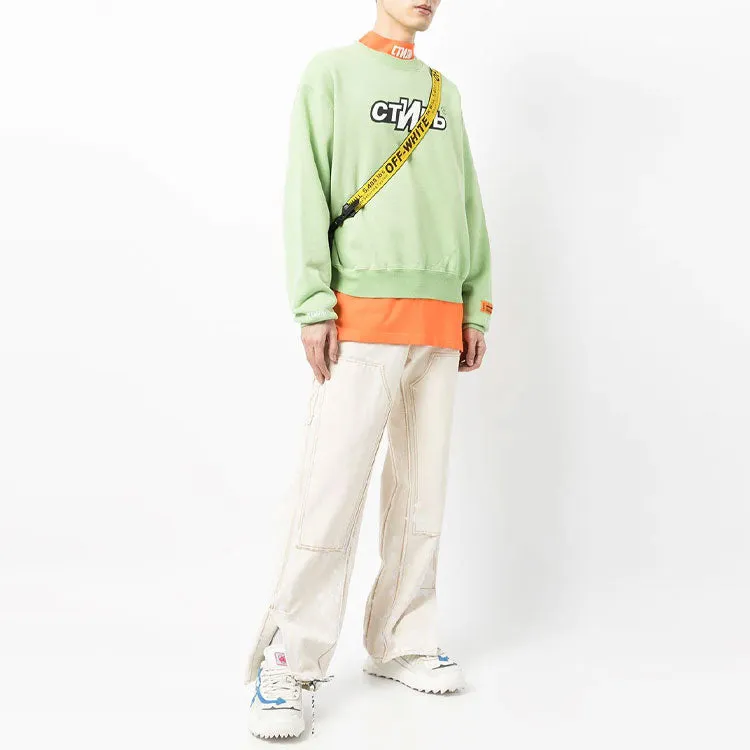 HERON PRESTON CTNMB Sport Crewneck Sweatshirt 'Green White' HMBA016F21JER0065501 sold by KicksCrew product image thumbnail 2