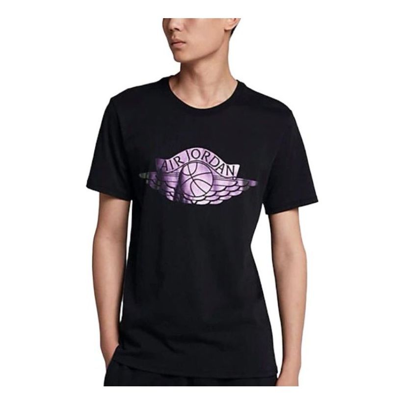 Air Jordan Sportswear Wings Brand 3 T-Shirt 'Black' AA1904-010 sold by KicksCrew