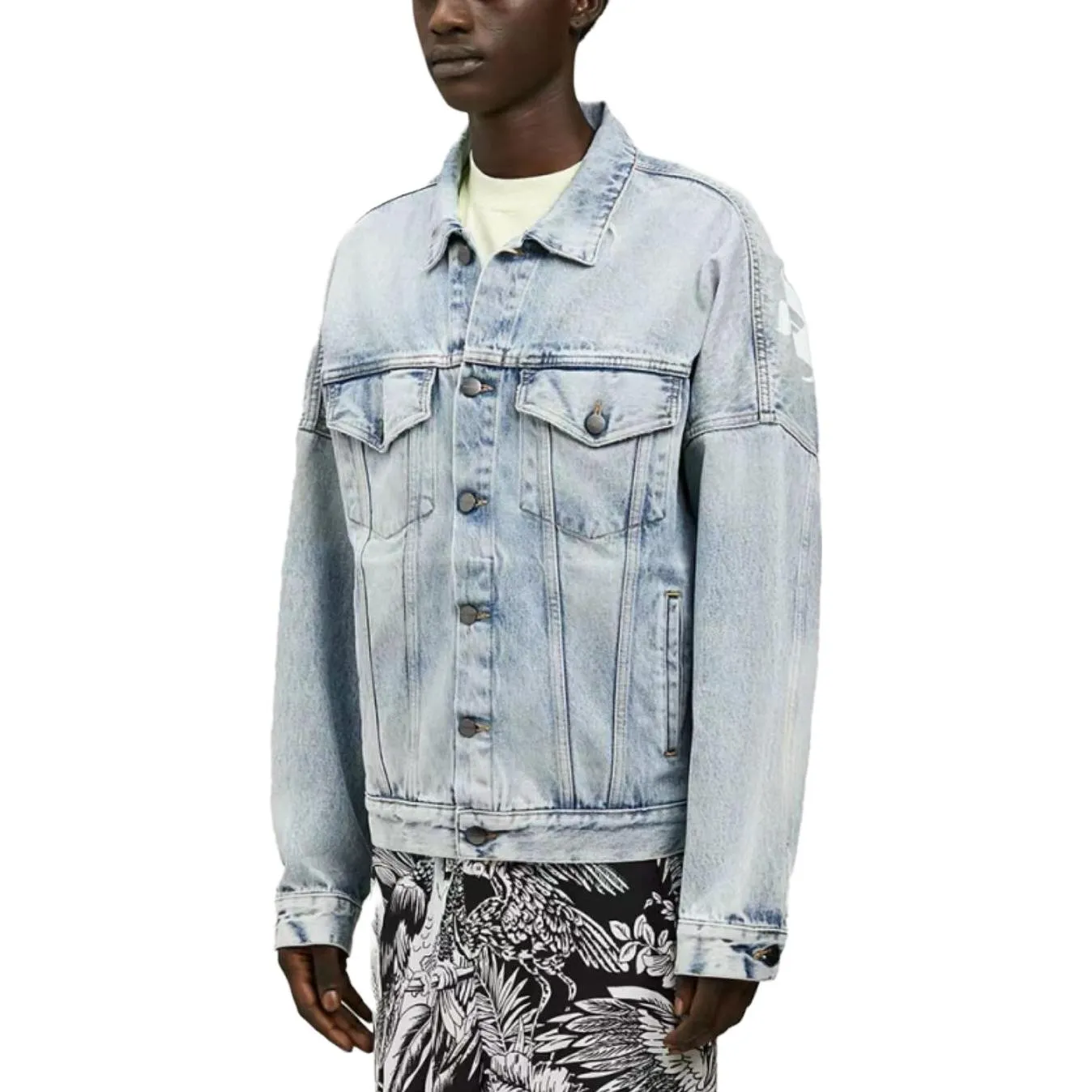 Palm Angels SS23 Back Logo Denim Jacket 'Light Blue' PMYE006C99DEN0024001 sold by KicksCrew product image thumbnail 2