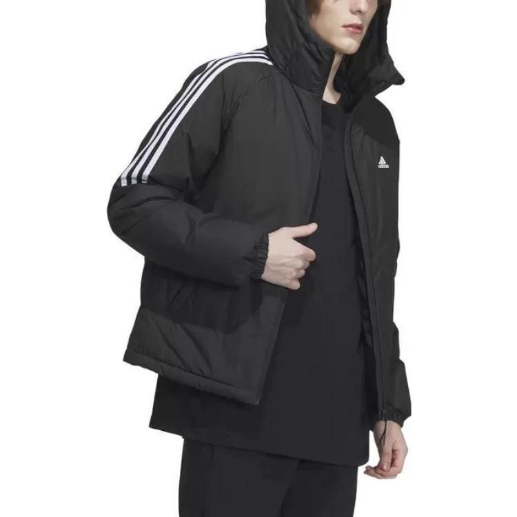 Adidas 3-Stripes Down Jackets 'Black' IT8730 sold by KicksCrew product image thumbnail 2