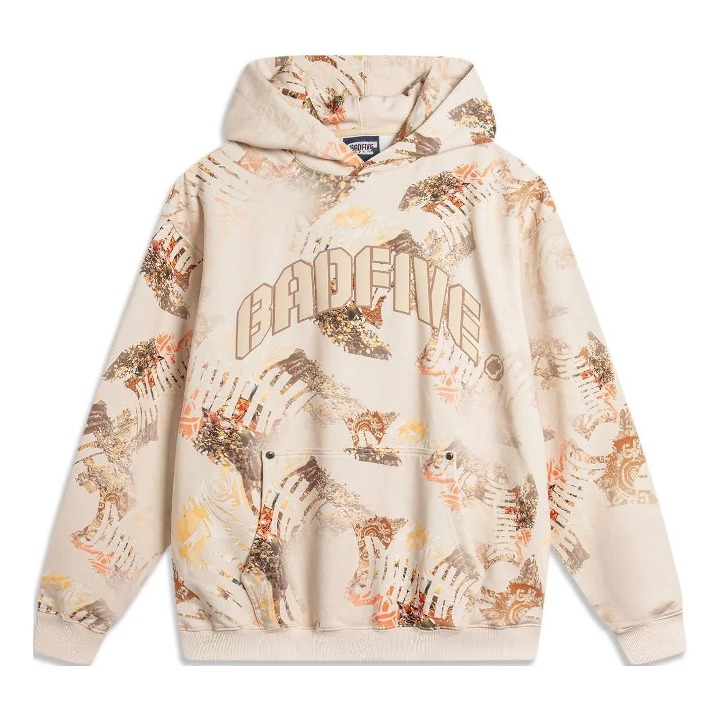 Li-Ning BadFive All-Over Print Hoodie 'Khaki' AWDU719-2 sold by KicksCrew