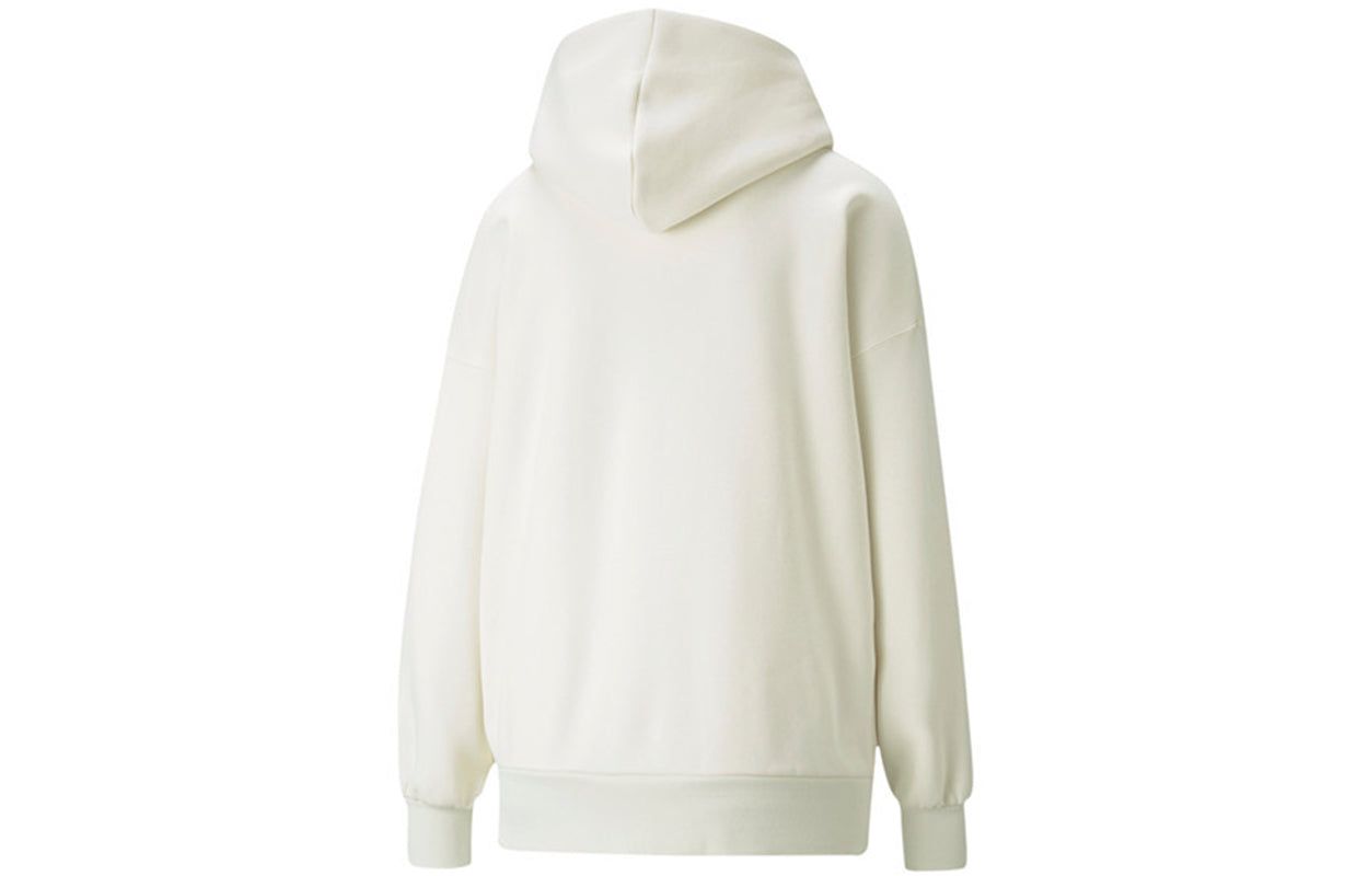 (WMNS) Puma Logo Wellness Club Crew Hoodie 'White' 534397-73 sold by KicksCrew product image thumbnail 2