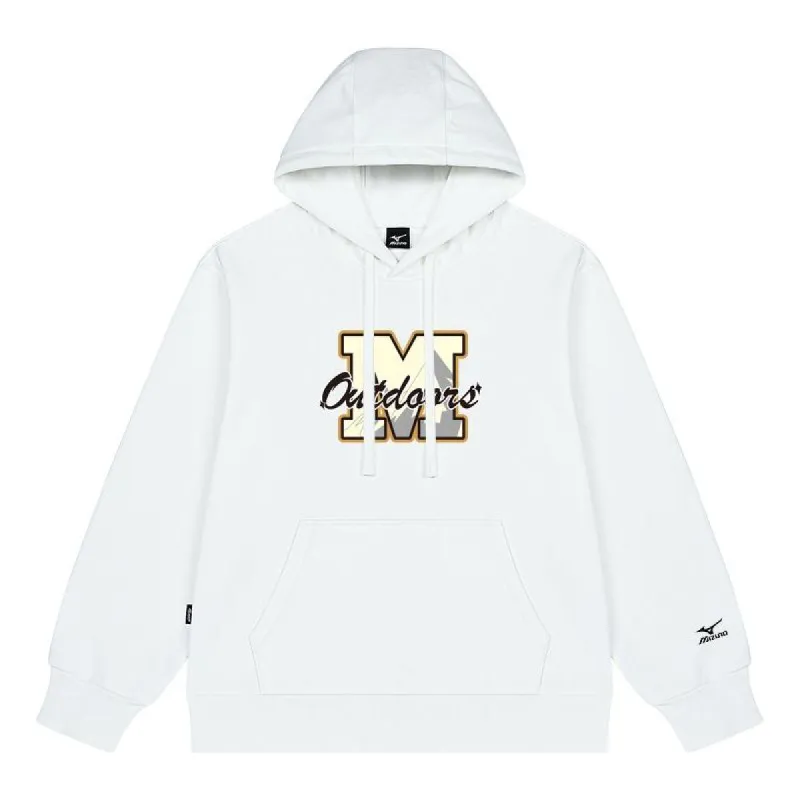 Mizuno Logo Print Hoodie 'White' A2CA2A39 sold by KicksCrew