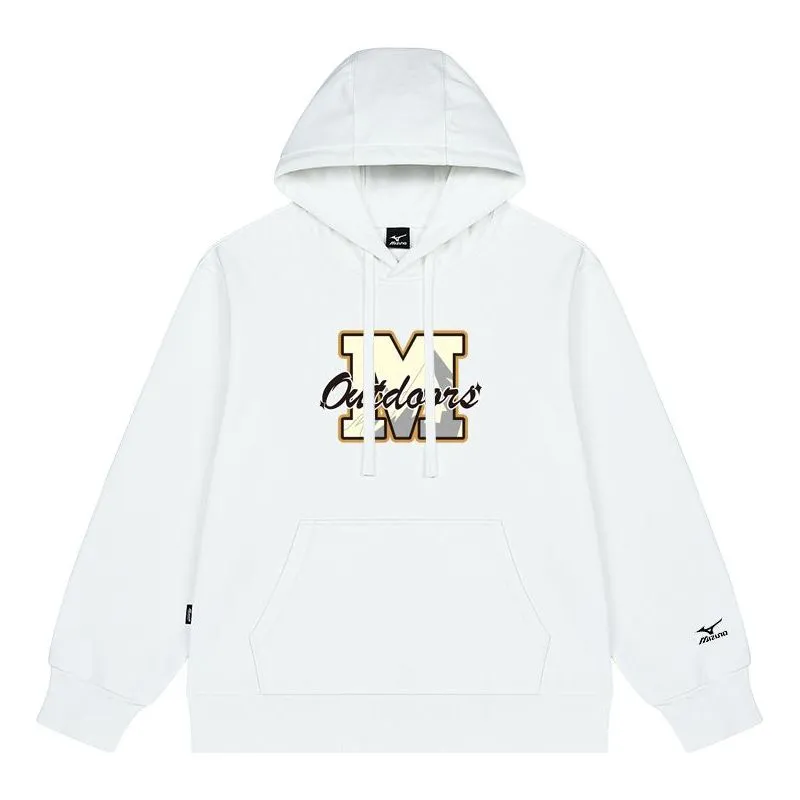 Mizuno Logo Print Hoodie 'White' A2CA2A39 sold by KicksCrew