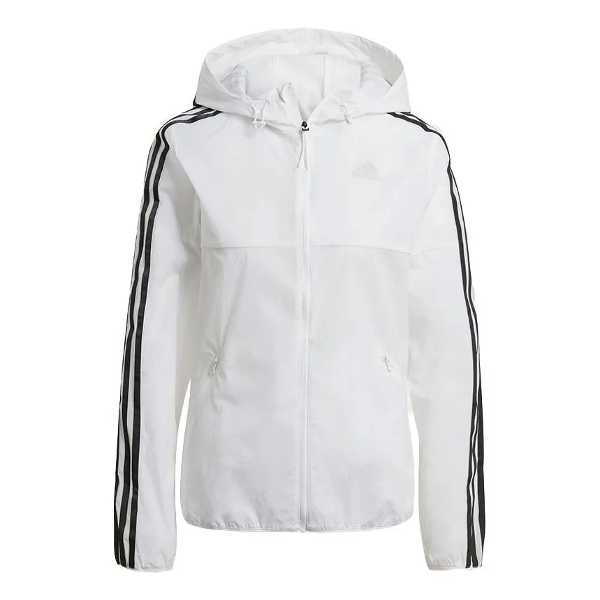 (WMNS) adidas Windbreaker Jacket 'White' GQ0564 sold by KicksCrew