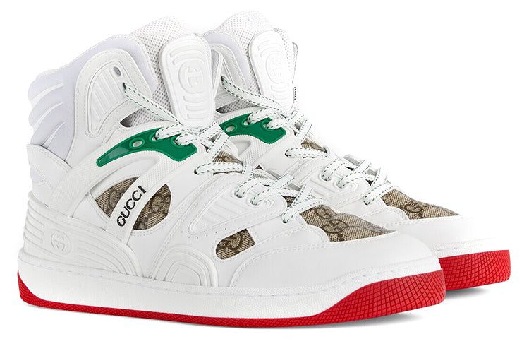 (WMNS) Gucci Basket Sneaker High 'White Demetra Red' 676111-2SHG0-9076 sold by KicksCrew product image thumbnail 4