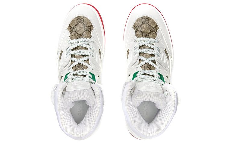 (WMNS) Gucci Basket Sneaker High 'White Demetra Red' 676111-2SHG0-9076 sold by KicksCrew product image thumbnail 5