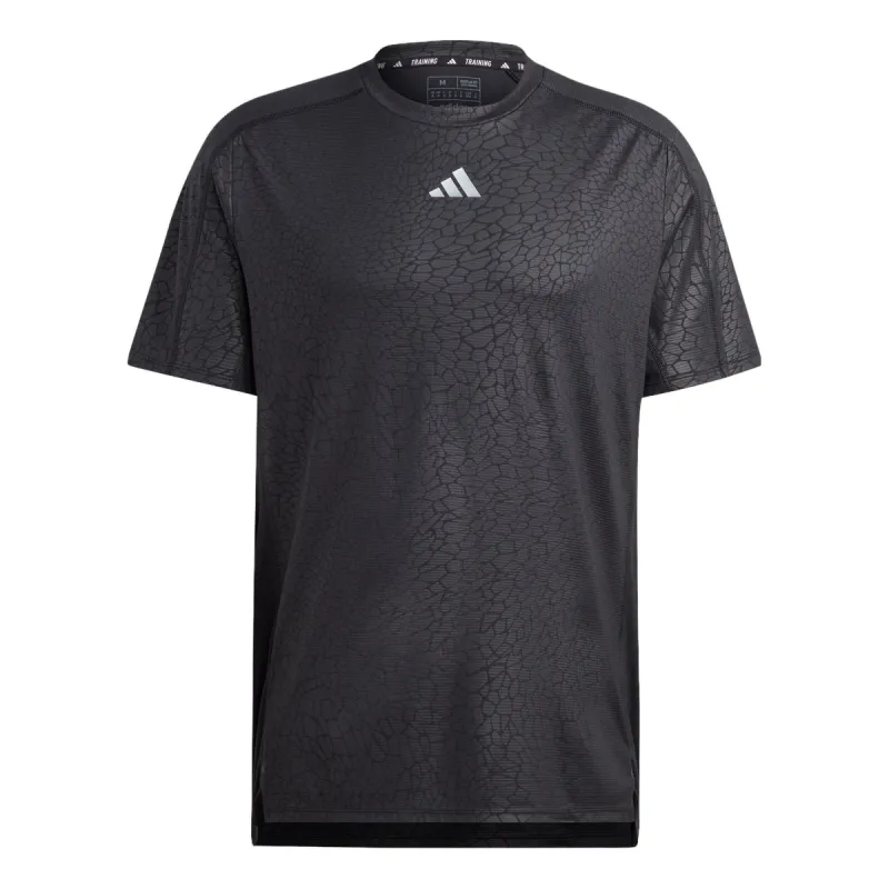 adidas Workout Pu Print T-Shirt 'Black White' HS7509 sold by KicksCrew