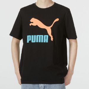 Puma Classics Logo Interest Tee 'Black' 536344-51 sold by KicksCrew