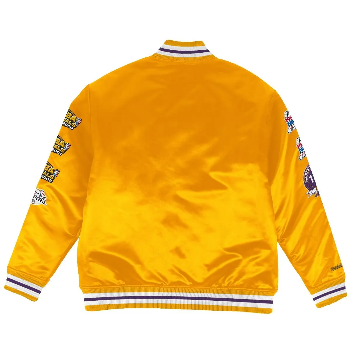 Mitchell & Ness NBA Champ City Satin Jacket Los Angeles Lakers 'Yellow' OJBF3232-LALYYPPPGOLD sold by KicksCrew product image thumbnail 2