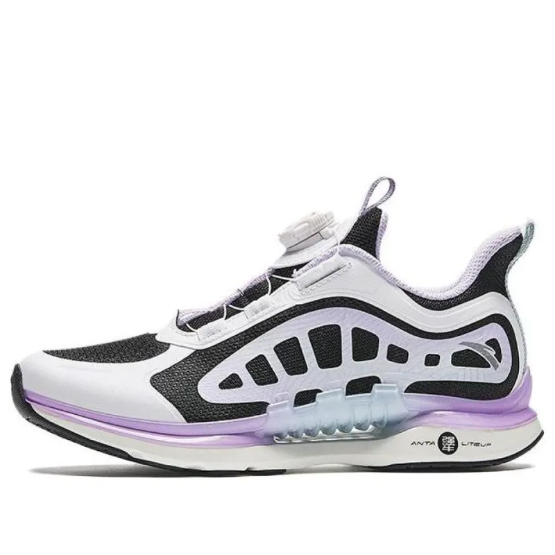 (GS) ANTA Running Series Sneakers 'Black Purple White' A322425577-2 sold by KicksCrew