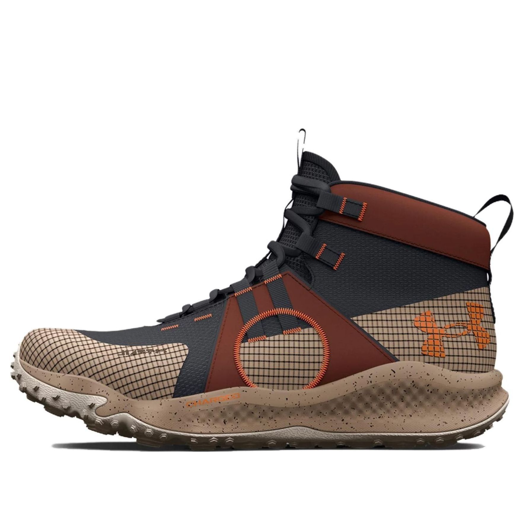 Under Armour Charged Maven Trek Trail Shoes 'Black Tan Red' 3026370--001 sold by KicksCrew