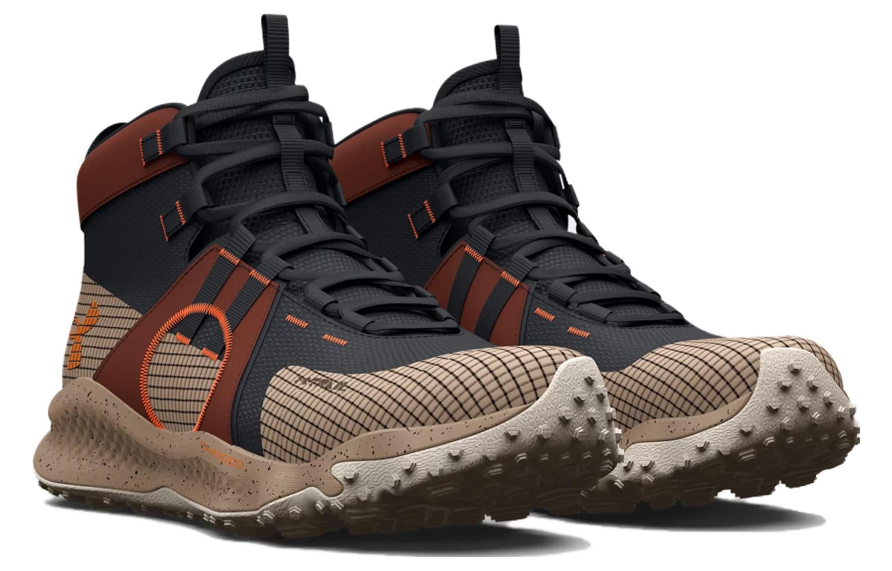 Under Armour Charged Maven Trek Trail Shoes 'Black Tan Red' 3026370--001 sold by KicksCrew product image thumbnail 4